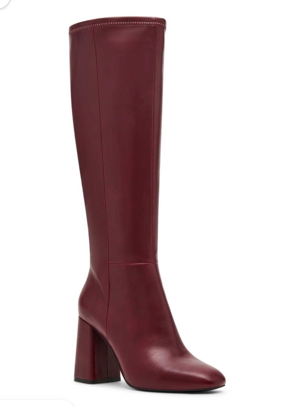 Madden Girl Burgundy Wesley Block Heel Tall Boots Size 10